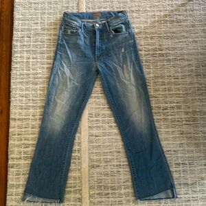 Mother The Insider Crop Step Fray